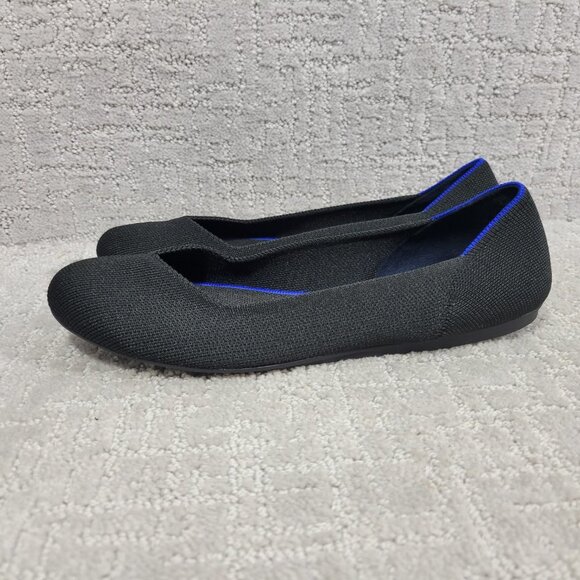 Rothy's The Flats Women's US 10 Black Solid Round Toe Slip On Ballet Shoes - Picture 2 of 9